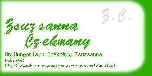 zsuzsanna czekmany business card